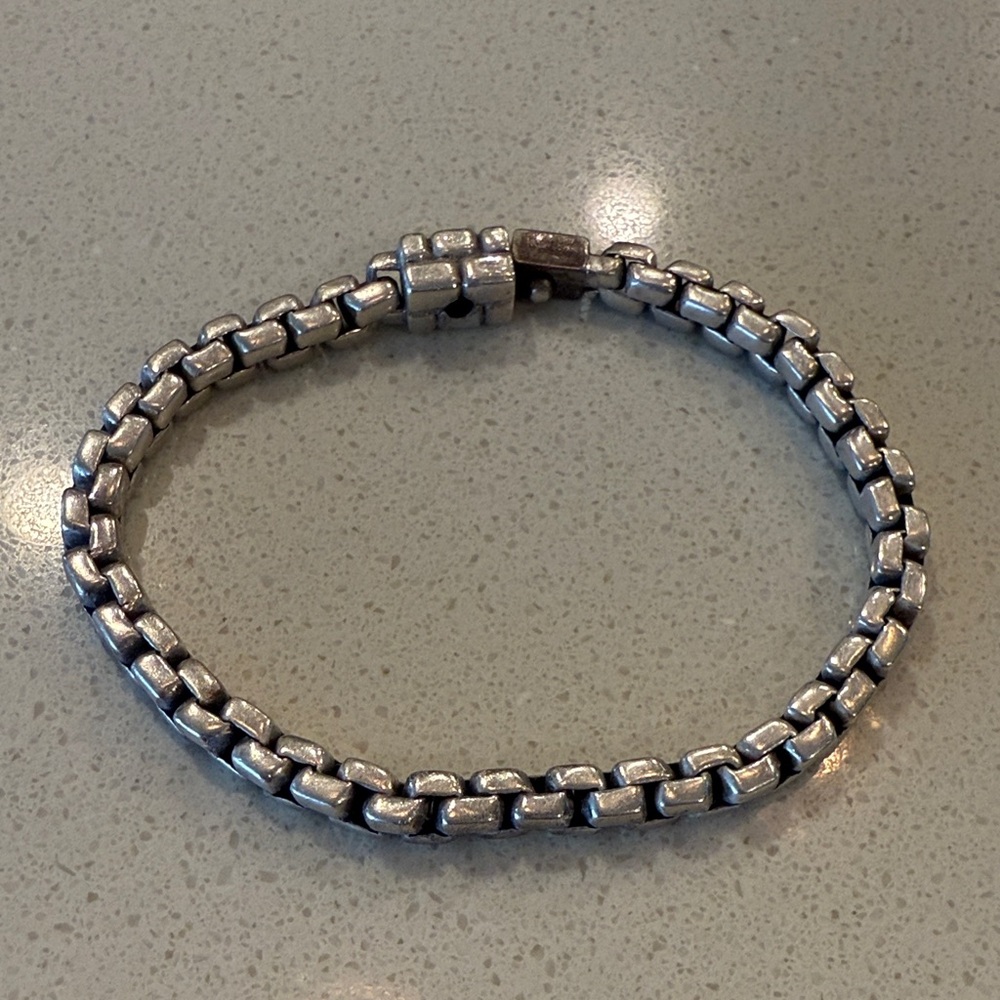 John Hardy Silver Box Chain Bracelet